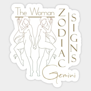 The woman Gemini-Zodiac signs-Zodiac Sticker